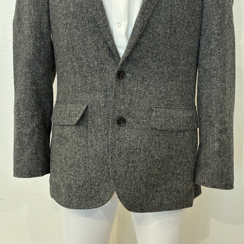 J.Crew Ludlow Moon Herringbone Tweed Wool Blazer 38R Gray Sport Coat Preppy - Picture 3 of 16